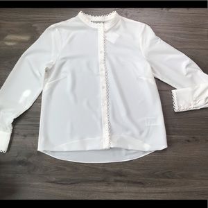 Cream button down shirt